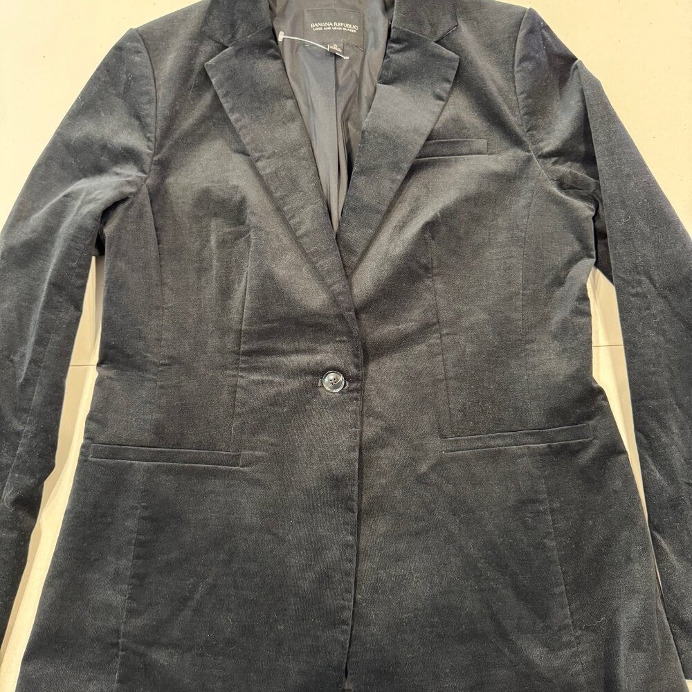 NWOT Black Velvet Banana Republic Blazer - Women's Size 6